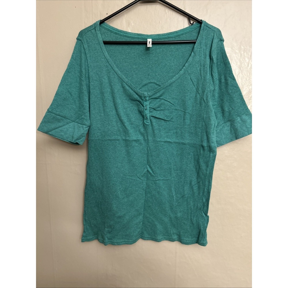 Old Navy Lot 2 Short Sleeve Tops XXL Green Yellow
